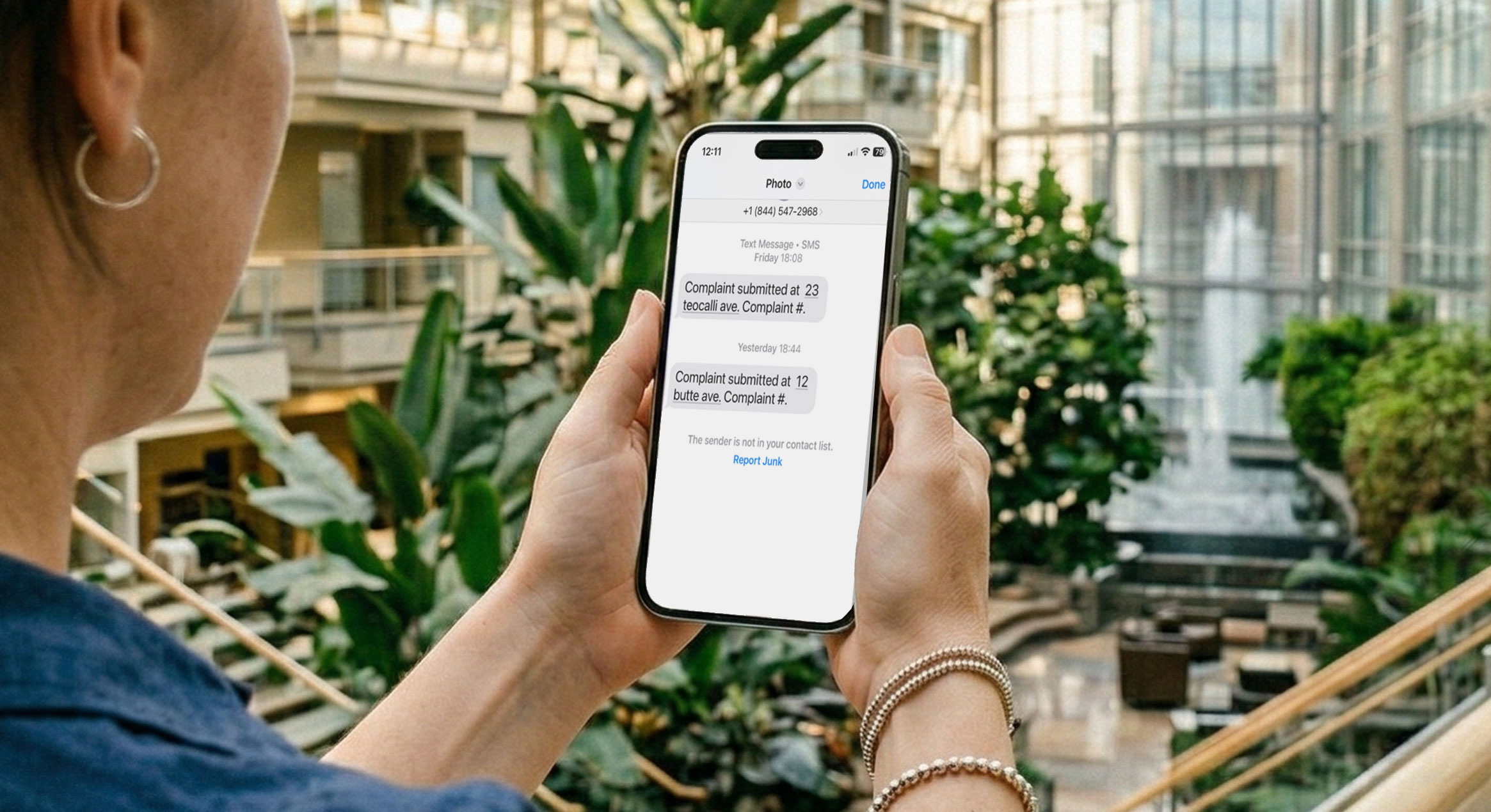 Complaint management screen