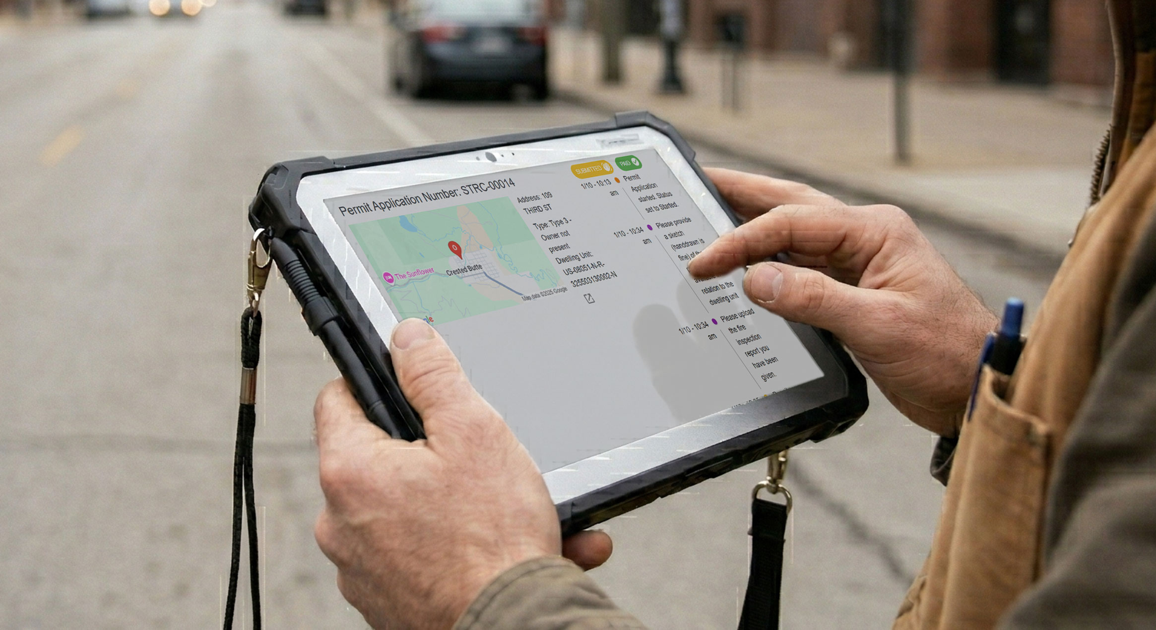 Permitting management screen